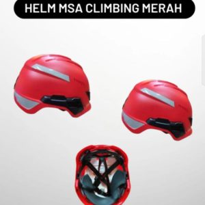 Helm Climbing GUB Merah Ergonomis untuk Pekerjaan dan Petualangan
