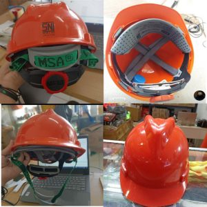 Helm Safety MSA Lokal Standar Keselamatan Pekerja Lapangan