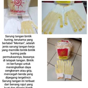 sarung tangan bintik kuning matahari