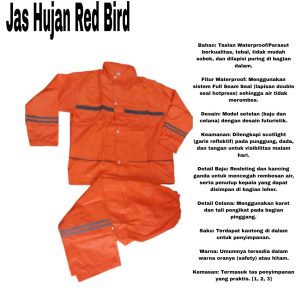 r17 , Jas Hujan ,Jas Hujan Red Bird